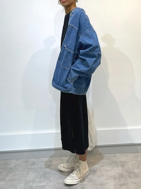 「ALLUMER（アリュメール）のアイテム（ジャケット/アウター）」を使った、maiさん（レディース・165cm）の秋コーディネート