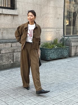 「ulu（ウル）のアイテム」を使った、maiさん（レディース・165cm）の春コーディネート