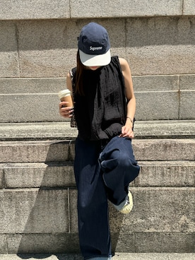「ulu（ウル）のアイテム」を使った、maiさん（レディース・156cm）の夏コーディネート