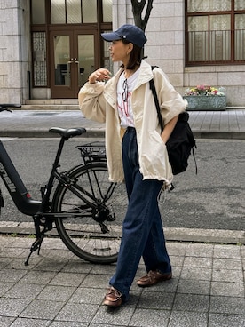 「ulu（ウル）のアイテム」を使った、maiさん（レディース・165cm）の春コーディネート