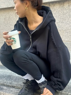 「アイテム（スウェット）」を使った、maiさん（レディース・165cm）の秋コーディネート