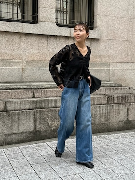 「ulu（ウル）のアイテム」を使った、maiさん（レディース・165cm）の春コーディネート