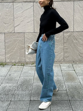「BLACK BY MOUSSY（ブラックバイマウジー）のアイテム」を使った、maiさん（骨格ナチュラル・レディース・165cm）の冬コーディネート