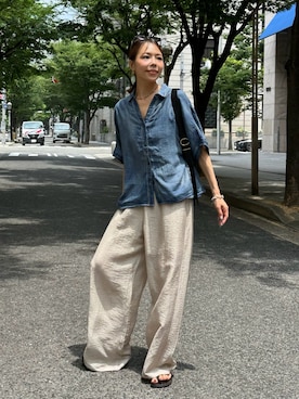 「ulu（ウル）のアイテム」を使った、maiさん（レディース・165cm）の夏コーディネート