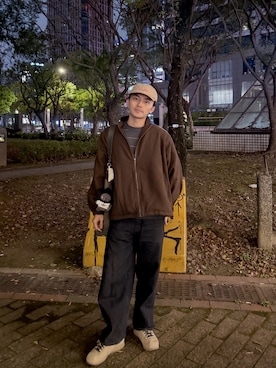 「FREAK'S STORE（フリークスストア）のアイテム（ブルゾン）」を使った、Hengさん（メンズ・171cm）の春コーディネート