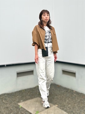 「ショート丈トップス」｜kaoさん（レディース・160cm）の秋コーディネート
