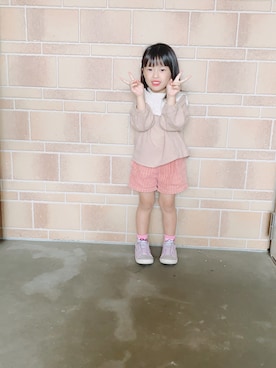 「アイテム（シューズ）」を使った、ayaさん（キッズ・100cm）の秋コーディネート