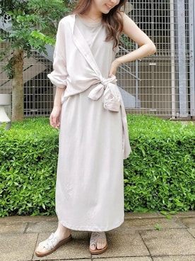 「rps（アールピーエス）のアイテム（ワンピース）」を使った、kotoneさん（レディース・156cm）の夏コーディネート