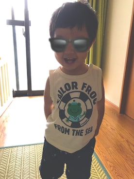 「3can4on（サンカンシオン）のアイテム」を使った、mymさん（レディース・158cm）の夏コーディネート