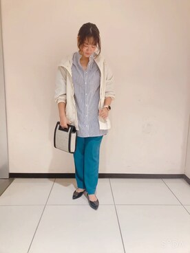 「Te chichi（テチチ）のアイテム（マウンテンパーカー）」を使った、のりさん（レディース・157cm）の春コーディネート