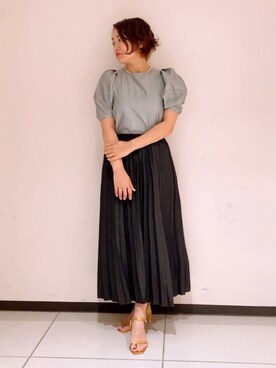 「Te chichi CLASSIC（テチチクラシック）のアイテム（トップス）」を使った、のりさん（レディース・157cm）の春コーディネート