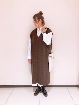 のりさん（レディース・157cm）の冬コーディネート