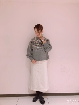 のりさん（レディース・157cm）の冬コーディネート