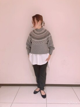 のりさん（レディース・157cm）の冬コーディネート