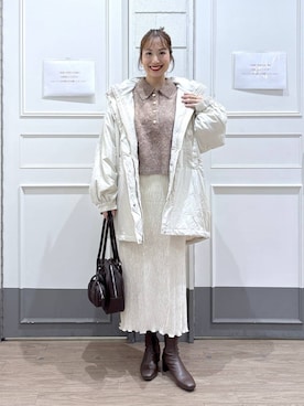 「アイテム（ボストンバッグ）」を使った、ゆっぽんさん（レディース・172cm・30代）の冬コーディネート