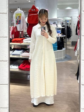 「アイテム（ヘアアクセサリー）」を使った、ゆっぽんさん（レディース・172cm）の冬コーディネート