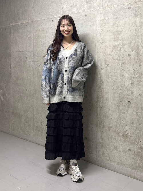 LU'U DAN 23SS モヘアニット ジャガードカーディガン LU'U DAN 23SS モヘアニット ジャガードカーディガン