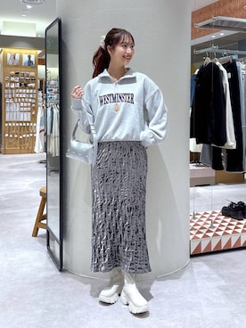 「アイテム（スウェット）」を使った、ゆっぽんさん（レディース・172cm・30代）の秋コーディネート