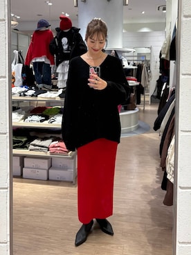 「アイテム（ネックレス）」を使った、ゆっぽんさん（レディース・172cm・30代）の秋コーディネート