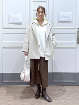 「ボストンバッグ」｜ゆっぽんさん（レディース・172cm）の冬コーディネート