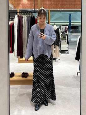 「アイテム（ヘアゴム）」を使った、ゆっぽんさん（レディース・172cm）の秋コーディネート