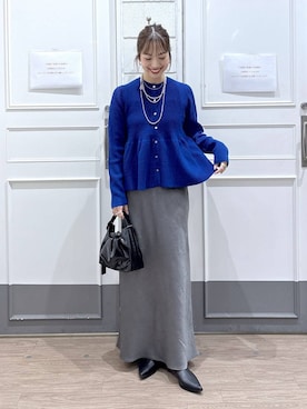 「アイテム（カーディガン/ボレロ）」を使った、ゆっぽんさん（レディース・172cm・30代）の秋コーディネート