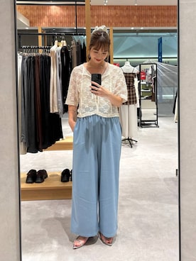 「アイテム（シュシュ）」を使った、ゆっぽんさん（レディース・172cm・30代）の夏コーディネート