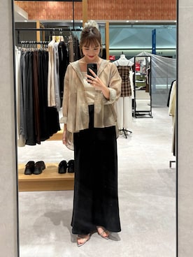 「アイテム（シュシュ）」を使った、ゆっぽんさん（レディース・172cm・30代）の夏コーディネート