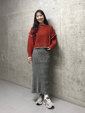 「アイテム（スカート）」を使った、ゆっぽんさん（レディース・172cm）の秋コーディネート