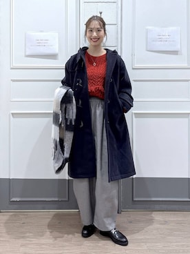 「アイテム（ストール/ショール）」を使った、ゆっぽんさん（レディース・172cm・30代）の冬コーディネート