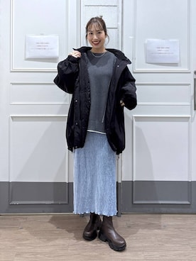 「アイテム（ブルゾン）」を使った、ゆっぽんさん（レディース・172cm）の秋コーディネート