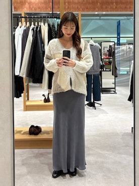 「アイテム（カーディガン/ボレロ）」を使った、ゆっぽんさん（レディース・172cm・30代）の秋コーディネート