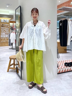 「アイテム（帽子）」を使った、ゆっぽんさん（レディース・172cm・30代）の夏コーディネート