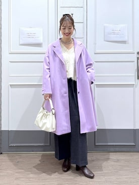 「アイテム（カーディガン/ボレロ）」を使った、ゆっぽんさん（レディース・172cm・30代）の冬コーディネート