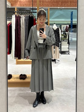 「アイテム（ジャケット/アウター）」を使った、ゆっぽんさん（レディース・172cm・30代）の秋コーディネート