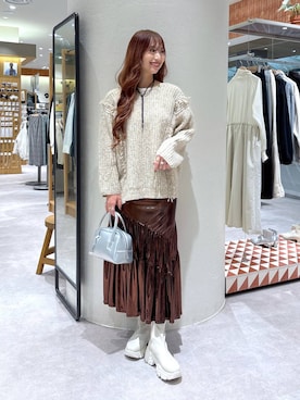 「アイテム（アクセサリー）」を使った、ゆっぽんさん（レディース・172cm・30代）の秋コーディネート
