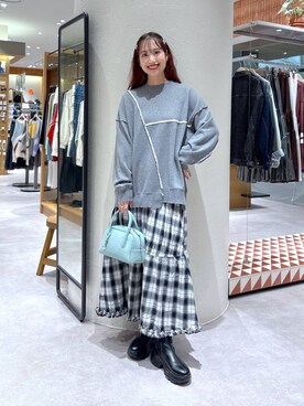 「アイテム（スウェット）」を使った、ゆっぽんさん（レディース・172cm・30代）の秋コーディネート