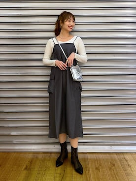 「アイテム（ワンピース/ドレス）」を使った、ゆっぽんさん（レディース・172cm・30代）の冬コーディネート