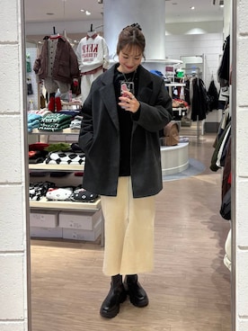 「アイテム（その他アウター）」を使った、ゆっぽんさん（レディース・172cm・30代）の冬コーディネート