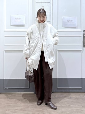 「アイテム（ブルゾン）」を使った、ゆっぽんさん（レディース・172cm）の秋コーディネート