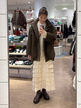 「アイテム（ブーツ）」を使った、ゆっぽんさん（レディース・172cm・30代）の冬コーディネート