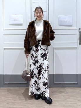 「アイテム（ブルゾン）」を使った、ゆっぽんさん（レディース・172cm）の秋コーディネート