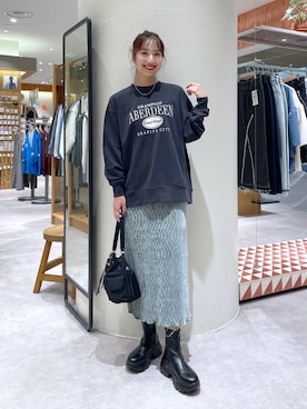 「アイテム（スウェット）」を使った、ゆっぽんさん（レディース・172cm・30代）の秋コーディネート