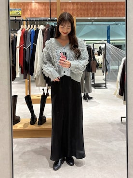 「アイテム（カーディガン/ボレロ）」を使った、ゆっぽんさん（レディース・172cm・30代）の秋コーディネート