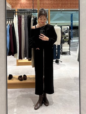 「アイテム（ネックレス）」を使った、ゆっぽんさん（レディース・172cm・30代）の秋コーディネート