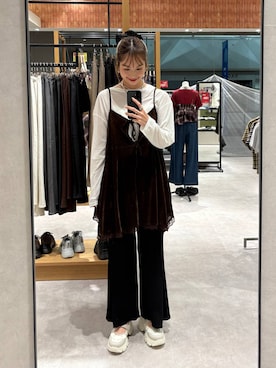「アイテム（シュシュ）」を使った、ゆっぽんさん（レディース・172cm・30代）の夏コーディネート