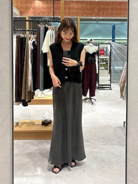 「アイテム（ベスト）」を使った、ゆっぽんさん（レディース・172cm・30代）の夏コーディネート