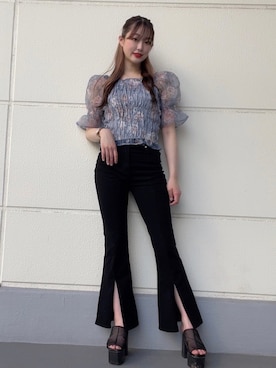 「one way（ワンウェイ）のアイテム（パンツ）」を使った、onewayさん（レディース・164cm）の春コーディネート