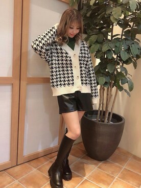 「one way（ワンウェイ）のアイテム（ブーツ）」を使った、onewayさん（レディース・158cm）の冬コーディネート