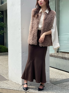 「スリットシャツ」｜onewayさん（レディース・162cm）の秋コーディネート